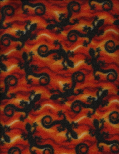 LIZARD FIRE - FLEECE cover/airbed set-lizards, reptiles, black, sienna, red, orange, fire, flames, fleece, polyester, pet bed, dog bed, cat bed, pet air bed, orthopedic support, veterinarian recommended, machine washable, machine dry slipcovers, apparel fabric, easy change, sustainable, eco-friendly, dog, cat, claw and nail proof, vet recommended, environmentally responsible, pet bed, dog bed, cat bed, natural nest, nesting area, long lasting, never compresses, replacement slipcovers, handcrafted, made in Michigan, made in USA, snazztastic, fashion covers, home decor, style, ARNO, Animal Rescue New Orleans
