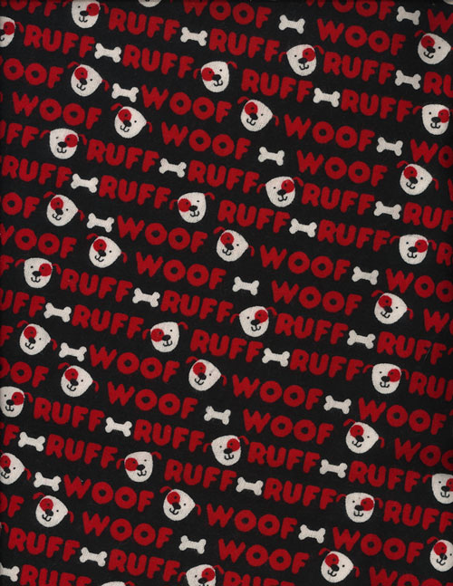 WOOF RUFF - FLANNEL cover/airbed set-black, red, white, woof, ruff, bones, flannel, cotton, natural fiber, pet bed, dog bed, cat bed, pet air bed, orthopedic support, veterinarian recommended, machine washable, machine dry slipcovers, apparel fabric, easy change, sustainable, eco-friendly, dog, cat, claw and nail proof, vet recommended, environmentally responsible, pet bed, dog bed, cat bed, natural nest, nesting area, long lasting, never compresses, replacement slipcovers, handcrafted, made in Michigan, made in USA, snazztastic, fashion covers, home decor, style, ARNO, Animal Rescue New Orleans